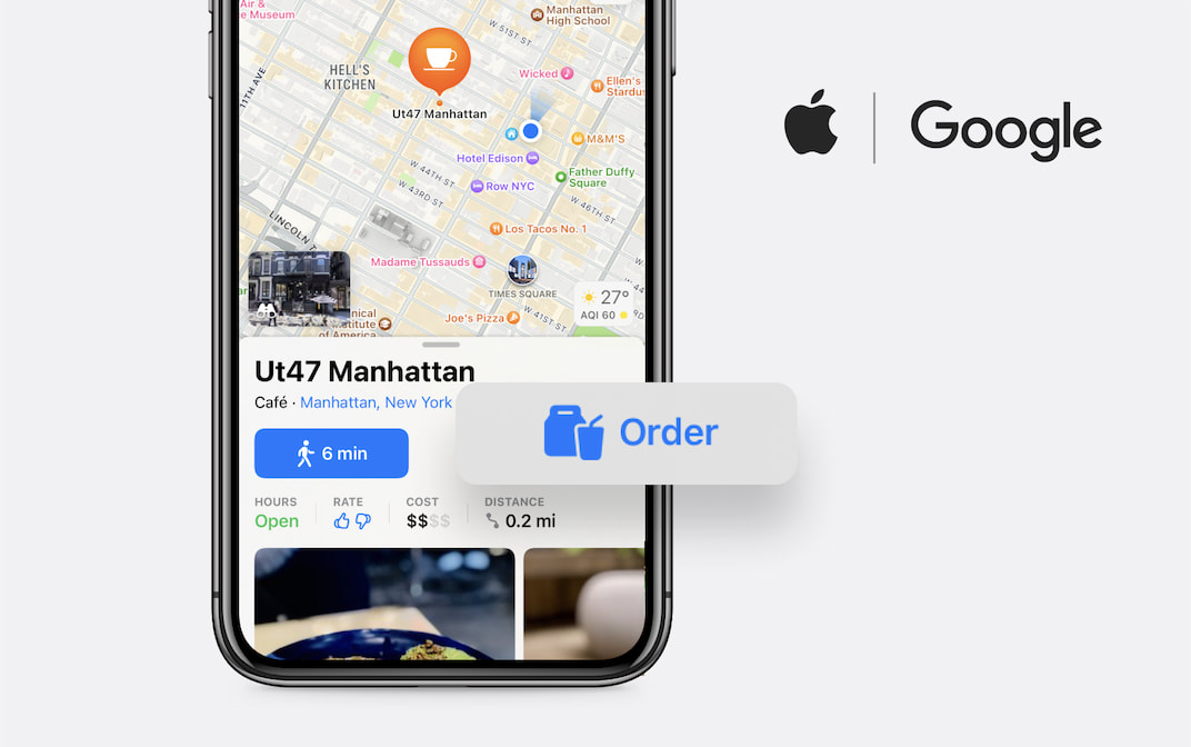 Orders from Google and Apple Maps